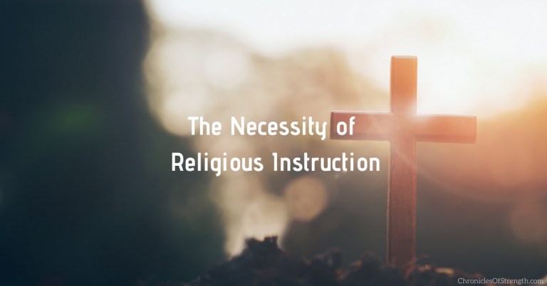 the necessity of religious instruction